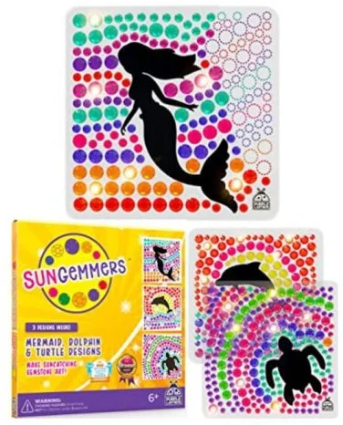 Purple Ladybug SunGemmers Window Art Kit – Mermaid, Dolphin & Turtle Designs