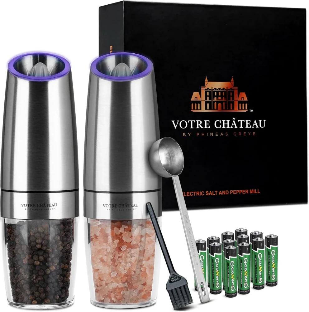 Votre Château electric salt & pepper grinders, 2-pack