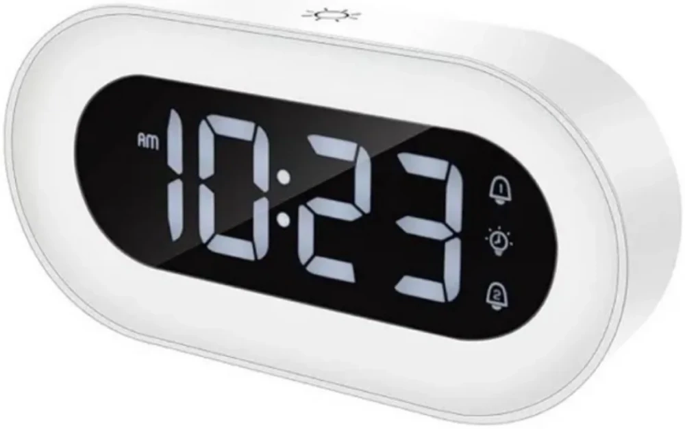 LED Music Alarm Clock w/ Night Light - 18 Melodies, USB Charging