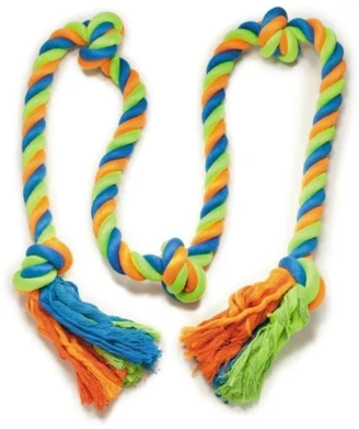 70" Grrigglers Mighty Bright Ropes "Snake" Dog Toy - Tug O' War Fun!