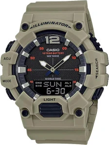 48mm Casio Men's Classic Analog Digital Display Quartz Watch w/ Black Dial (Tan)