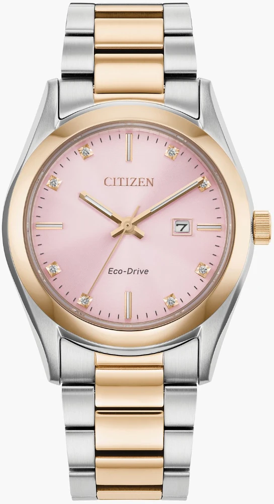 Citizen Eco-Drive Sport Luxury 雙色鑽石點綴女表 33mm