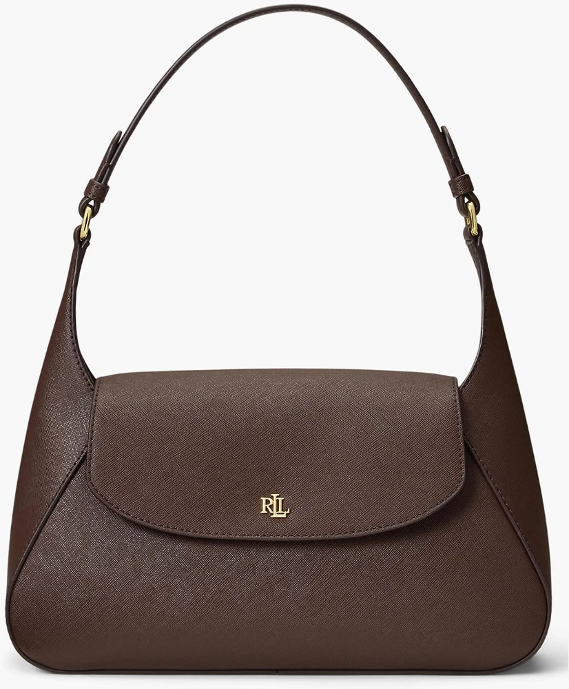 Lauren Ralph Lauren Schylar 小型十字紋皮革肩背包