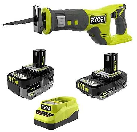 RYOBI ONE+ 往復鋸與雙電池充電器