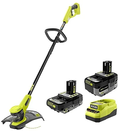RYOBI 13 吋打草機與 2Ah／4Ah 雙電池套裝