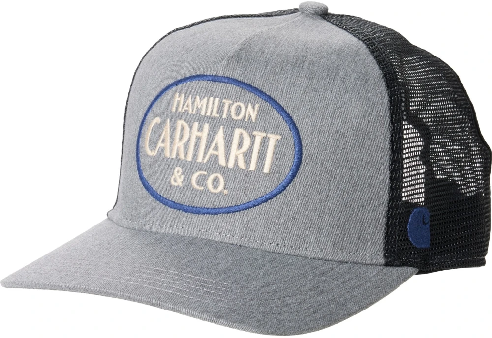 Carhartt Hamilton Embroidered Trucker Hat (Steel)