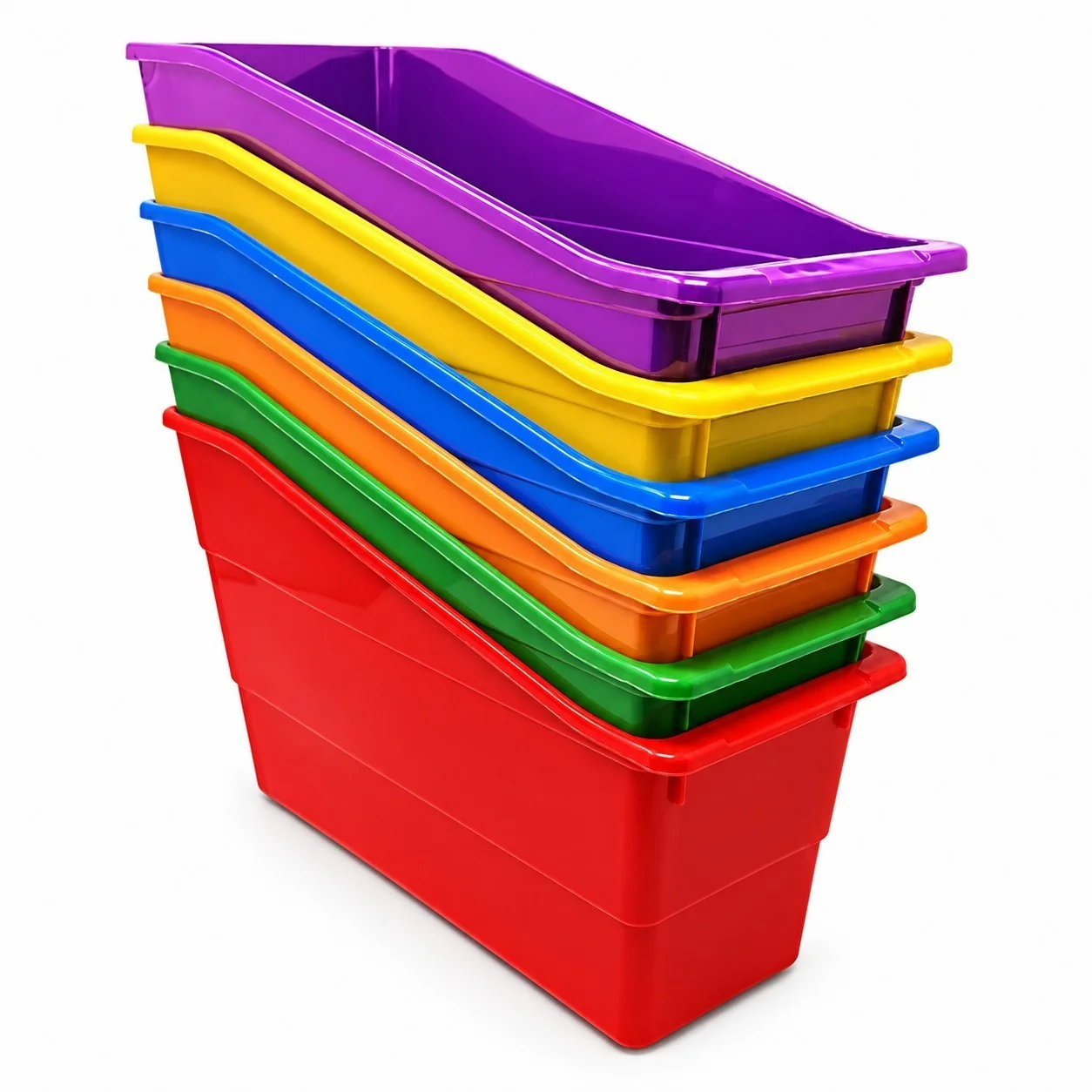 Vertical Organizers - Color-Coded Storage Bins - 6 Pack