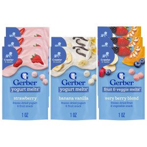 Gerber Stage 3 fruit and yogurt melts, 8-pack