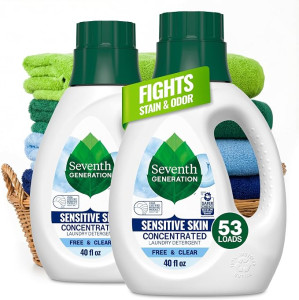 2-Pack 40-Oz Seventh Generation Concentrated Laundry Detergent