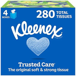 4-Pack 70-Count Kleenex Trusted Care 2-Ply Facial Tissues