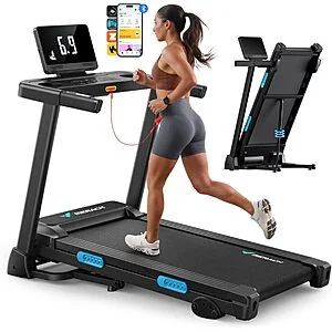 MERACH T12 Series Incline Treadmill (up to 300-Lbs, 16.5" x 42.5" Pad)