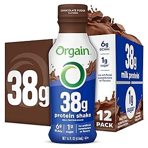 Orgain 38g 蛋白奶昔 14oz 十二瓶