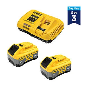 2-Pk DeWALT 20V XR 8Ah Battery Kit + 3 Bonus Tools